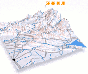 3d view of Sāwah Qūb