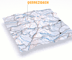 3d view of Qermezī Dāsh