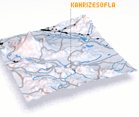 3d view of Kahrīz-e Soflá