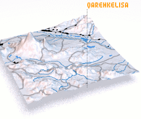 3d view of Qareh Kelīsā