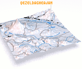 3d view of Qezeldāgh-e ‘Ajam