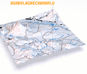 3d view of Āghbolāgh-e Chamanlū