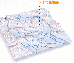 3d view of Ḩişn Di Ishad