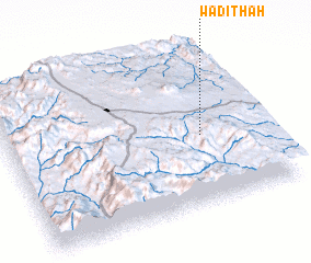 3d view of Wādī Thāh