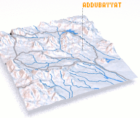 3d view of Aḑ Ḑubayyāt