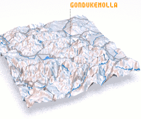 3d view of Gondūk-e Mollā