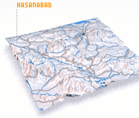 3d view of Ḩasanābād