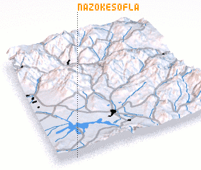 3d view of Nāzok-e Soflá