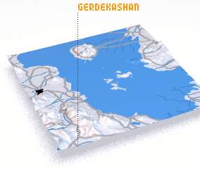 3d view of Gerd-e Kāshān