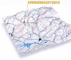 3d view of Emāmābād-e Qeyqach