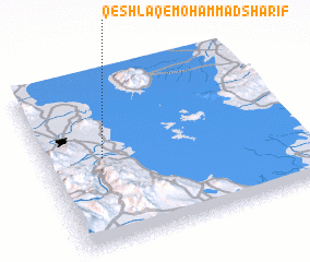 3d view of Qeshlāq-e Moḩammad Sharīf