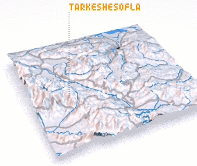 3d view of Tarkesh-e Soflá