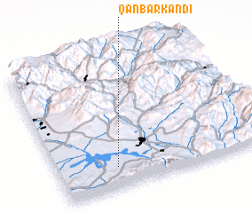 3d view of Qanbar Kandī