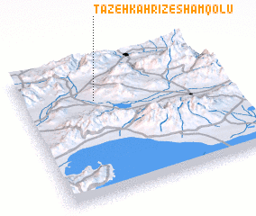 3d view of Tāzeh Kahrīz-e Shāmqolū