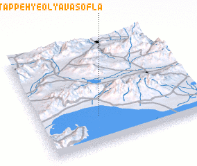 3d view of Qareh Tappeh-ye ‘Olyā va Soflá