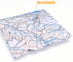 3d view of Mazanābād