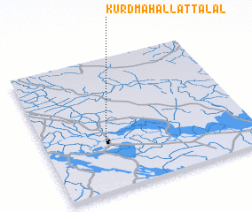 3d view of Kurd Maḩall aţ Ţalāl