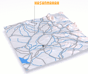 3d view of Ḩasan Maḩah