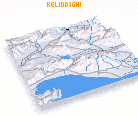 3d view of Kelīd Dāghī