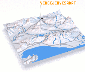 3d view of Yengejeh-ye Şādāt