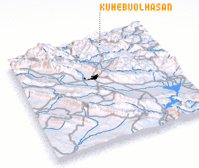 3d view of Kūh-e Bū ol Ḩasan