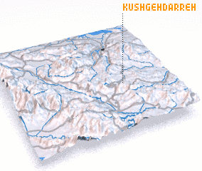 3d view of Kūshgeh Darreh