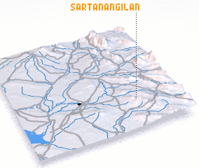 3d view of Sartanān Gīlān