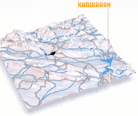 3d view of Kānī Kawah