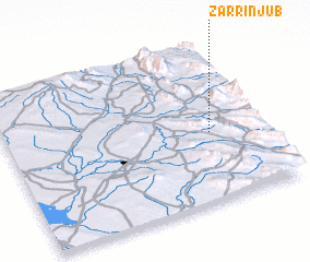 3d view of Zarrīn Jūb