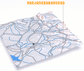 3d view of Marjān-e Bābā Morād