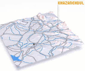 3d view of Khazāneh Dūl