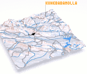 3d view of Kūh-e Bābā Mollā