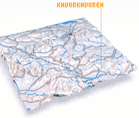 3d view of Khvor Khvoreh