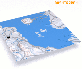 3d view of Dāsh Tappeh
