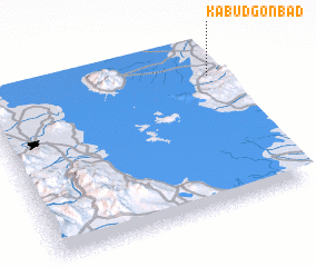 3d view of Kabūd Gonbad