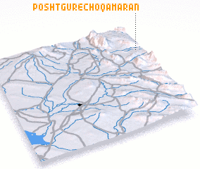 3d view of Posht Gūr-e Choqā Mārān