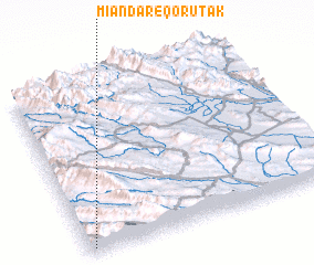 3d view of Mīāndār-e Qorūtak