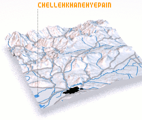 3d view of Chelleh Khāneh-ye Pāʼīn