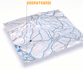 3d view of Qodrat Kandī