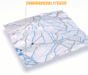 3d view of Shahrak-e Valī-ye ‘Aşr