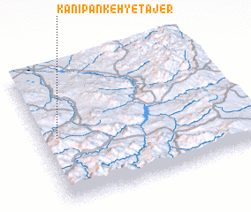 3d view of Kānī Pankeh-ye Tājer