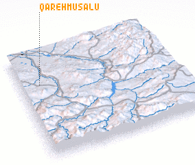 3d view of Qareh Mūsālū