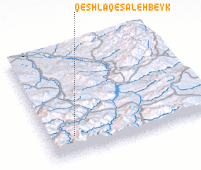 3d view of Qeshlāq-e Şāleḩ Beyk