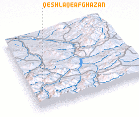 3d view of Qeshlāq-e Afghāzān