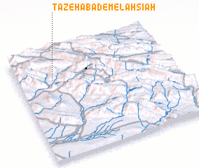 3d view of Tāzehābād-e Melah Sīāh