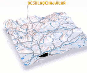 3d view of Qeshlāq-e Ḩājjīlār