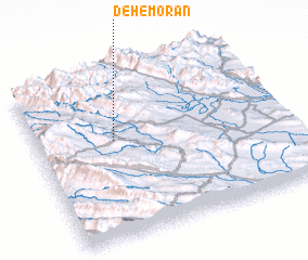 3d view of Deh-e Morān