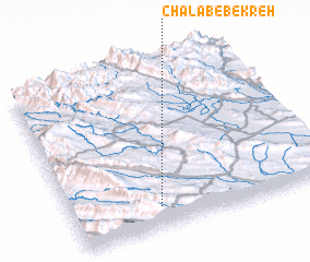 3d view of Chālāb-e Bekreh