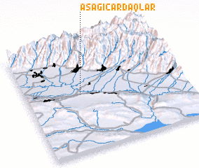 3d view of Aşağı Çardaqlar