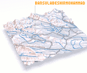 3d view of Bānsūlāb-e Shīr Moḩammad